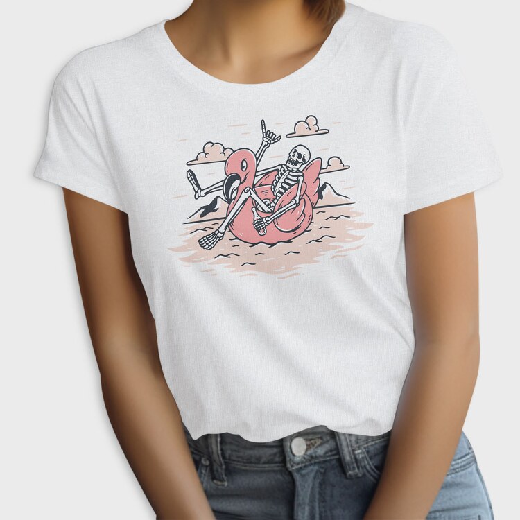Skeleton Flamingo Floatie, Tricou Femei
