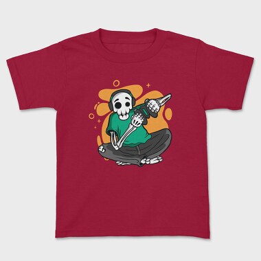 Tricou Copii, Gamer Skeleton