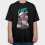 Cats Meow, Tricou Oversize Barbati (Unisex)