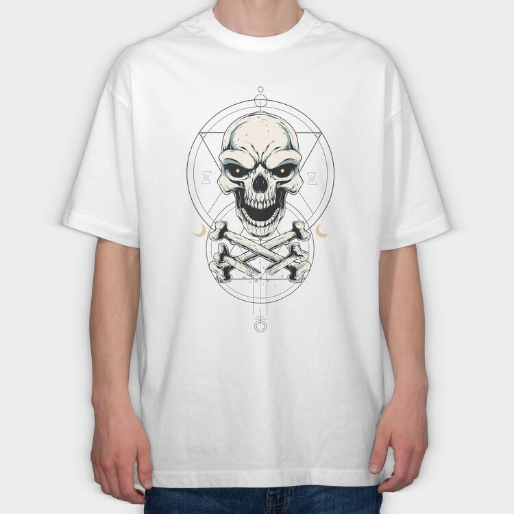Skull Moon Ritual, Tricou Oversize Barbati (Unisex)