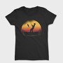 Woman Fishing Sunset, Tricou Femei