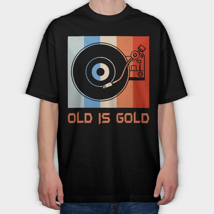 Old Is Gold, Tricou Oversize Barbati (Unisex)