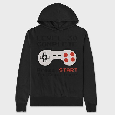 Retro Gamepad Lvl 30 Complete, Hanorac Oversize Barbati (Unisex)