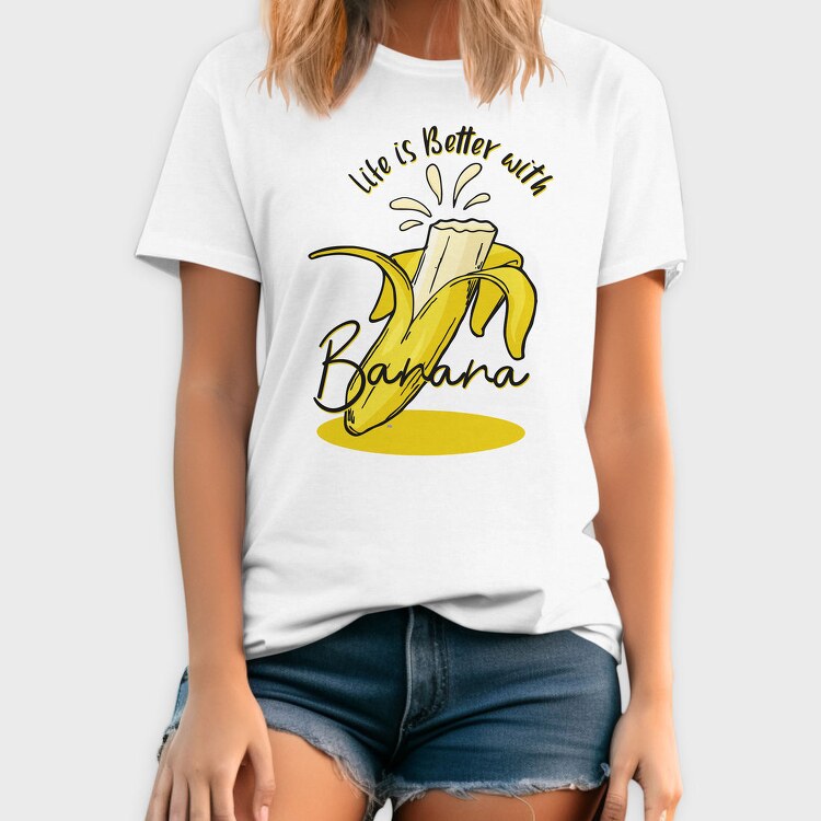 Life Is Better Banana, Tricou Barbati (Unisex)