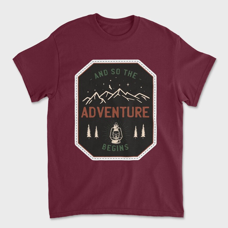 Adventure Begins, Tricou Barbati (Unisex)