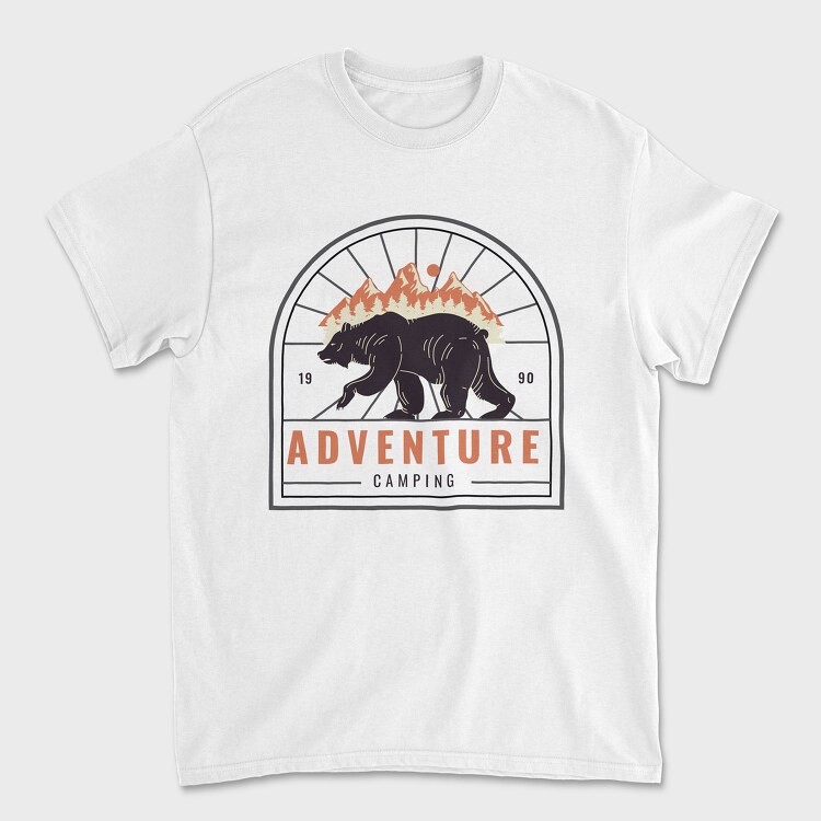 Adventure Camping Bear, Tricou Barbati (Unisex)