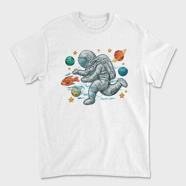 Astronaut Painting, Tricou Barbati (Unisex)