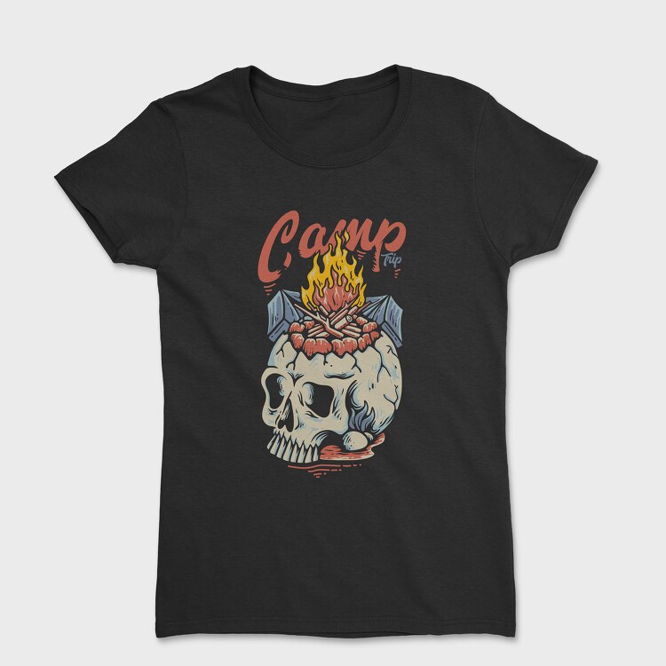 Camp Trip With Campfire on the Skull, Tricou Femei