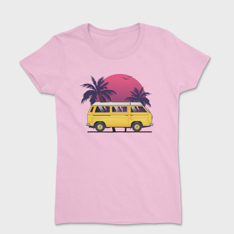 Camper Palm Sunset, Tricou Femei