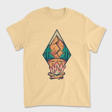 Camping Illustration 1, Tricou Barbati (Unisex)