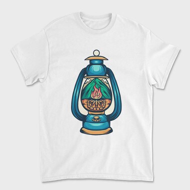 Camping Illustration 3, Tricou Barbati (Unisex)