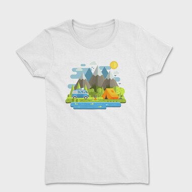 Camping Landscape, Tricou Femei