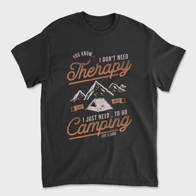 Camping Therapy, Tricou Barbati (Unisex)