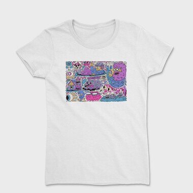 Colorful Mmonsters Collage 1, Tricou Femei