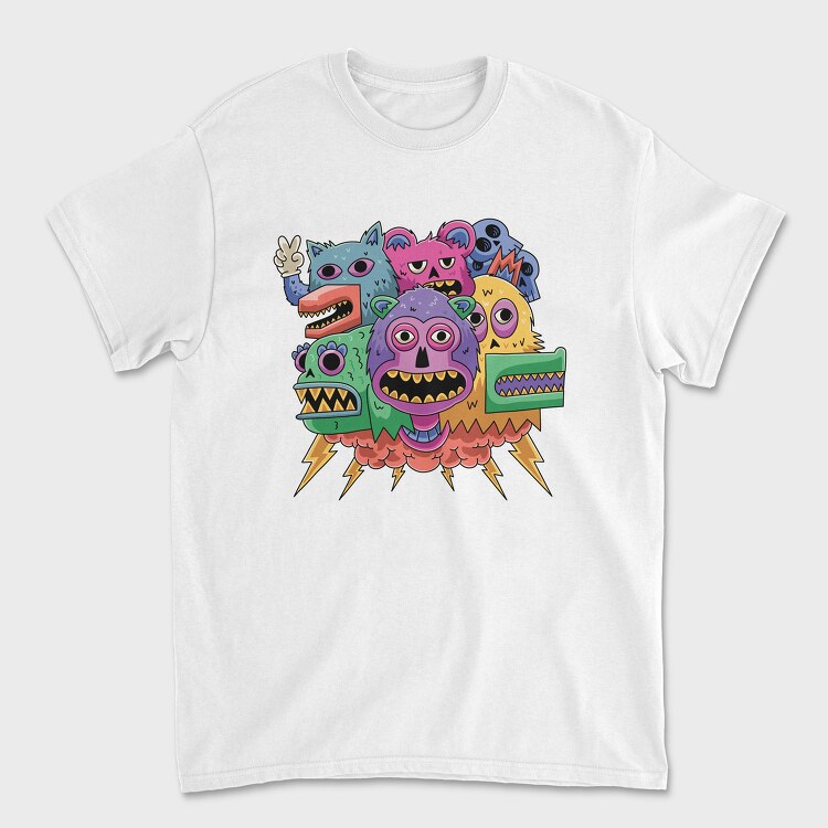 Colorful Monsters, Tricou Barbati (Unisex)