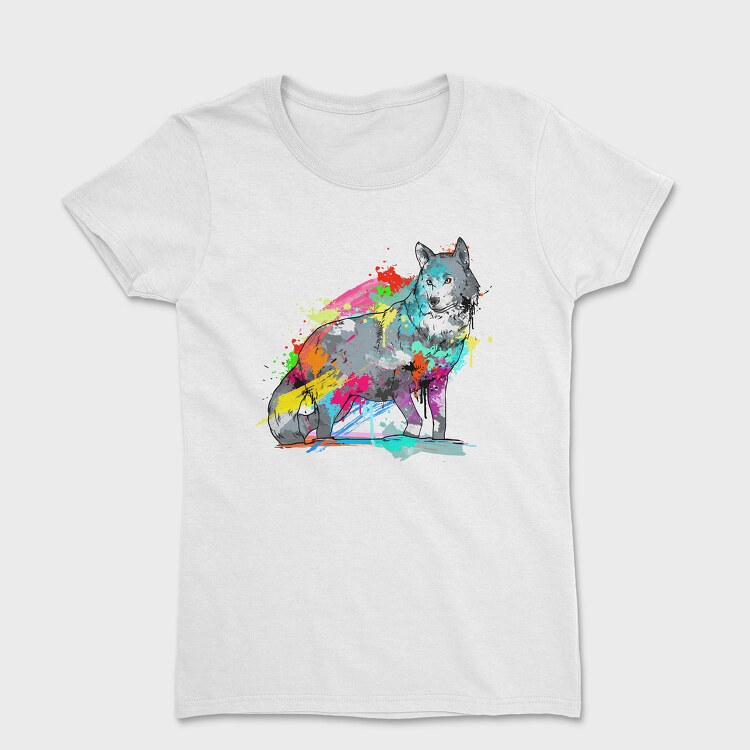 Colorful Wolf, Tricou Femei