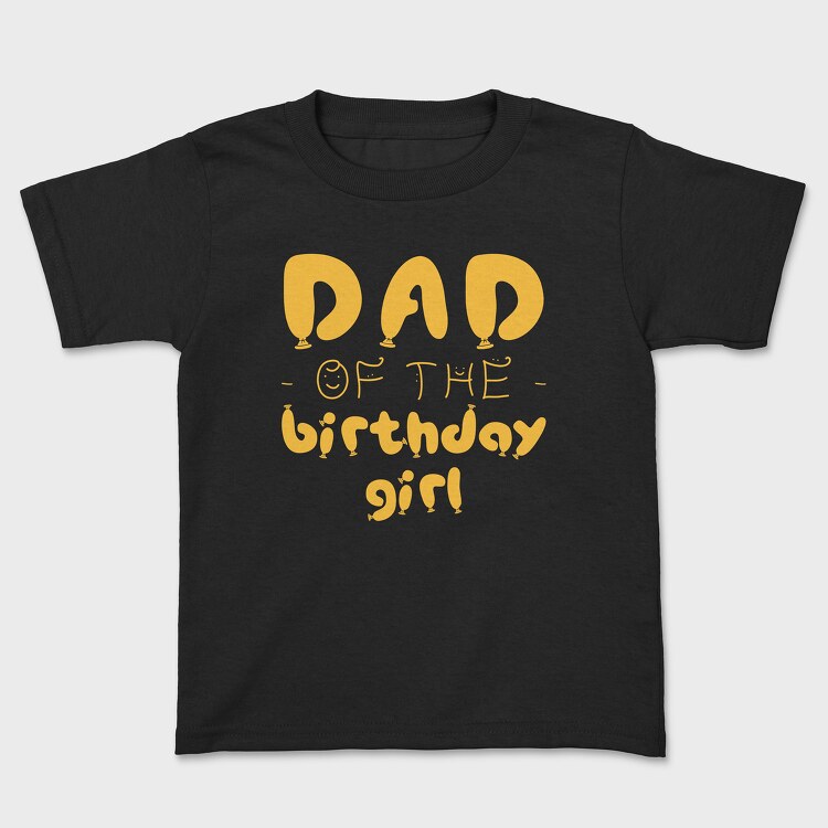 Dad of the Birthday Girl Orange, Tricou Copii