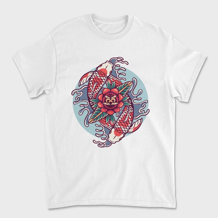 Koi Fish Illustration 1, Tricou Barbati (Unisex)