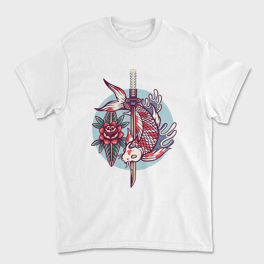 Koi Fish Illustration 2, Tricou Barbati (Unisex)