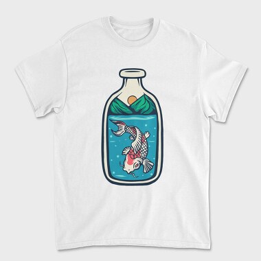 Koi Fish Illustration 5, Tricou Barbati (Unisex)