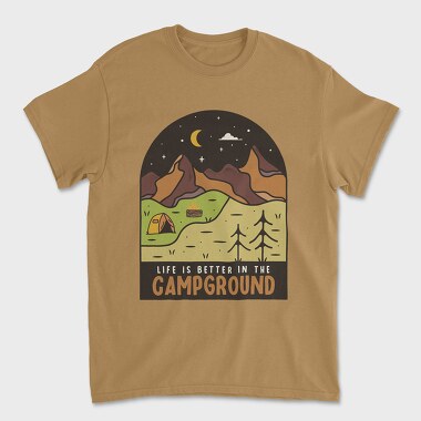 Life Is Better in the Campground, Tricou Barbati (Unisex)