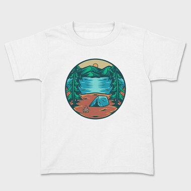 Mountain Camping Illustration 1, Tricou Copii