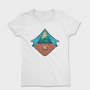 Mountain Camping Illustration 2, Tricou Femei