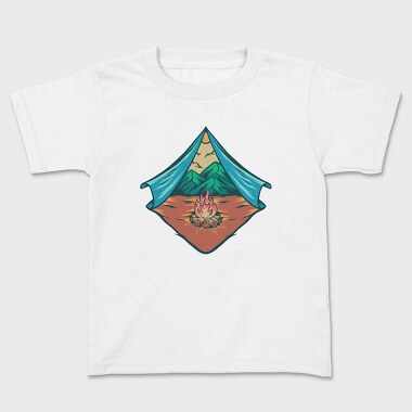 Mountain Camping Illustration 2, Tricou Copii