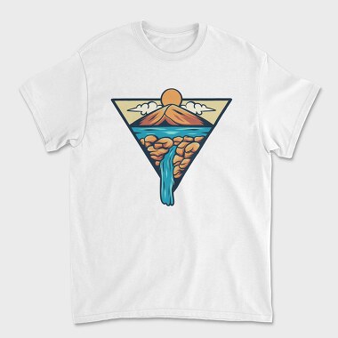 Mountain Illustration 1, Tricou Barbati (Unisex)