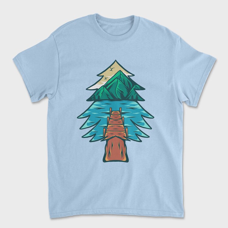 Tricou Barbati (Unisex), Mountain Illustration 6