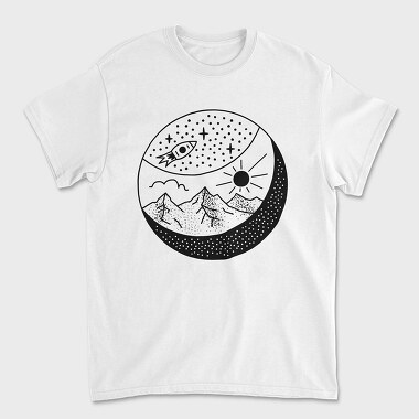 Mountains Galaxy, Tricou Barbati (Unisex)