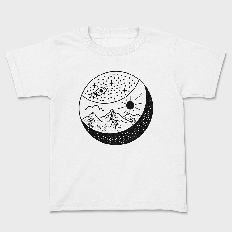 Tricou Copii, Mountains Galaxy