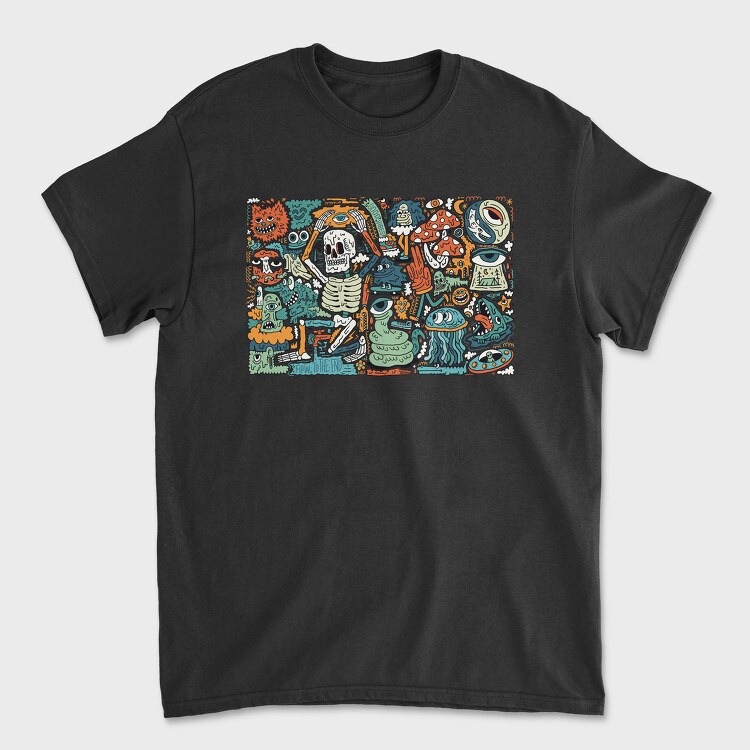 Psychedelic Illustration 1, Tricou Barbati (Unisex)