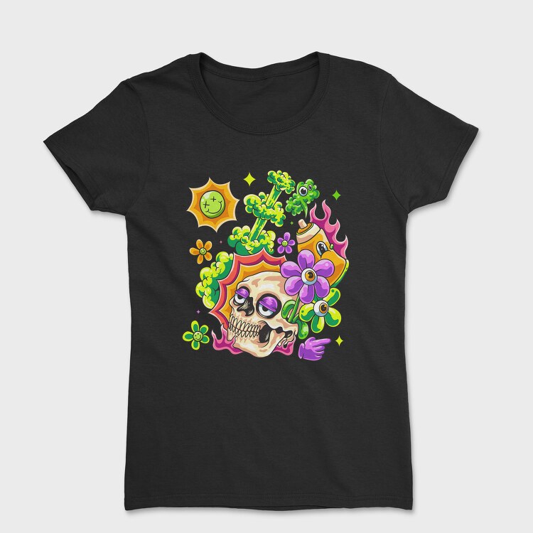 Psychedelic Skull, Tricou Femei