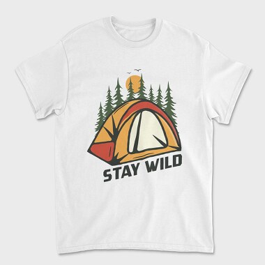 Stay Wild Tent, Tricou Barbati (Unisex)