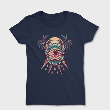 Summer Eye Retro Illustration, Tricou Femei