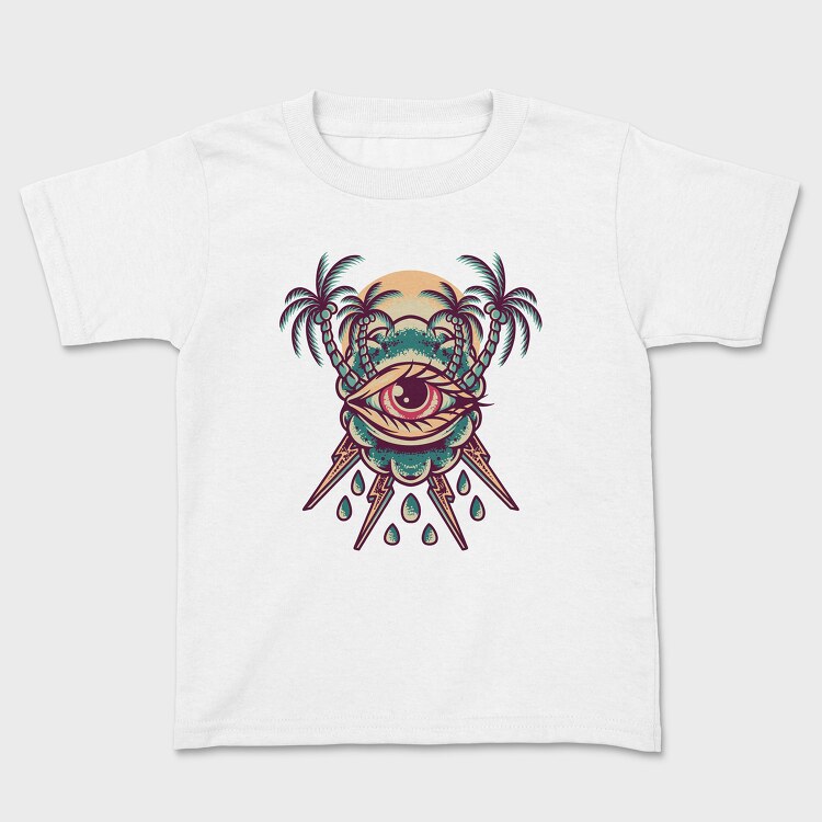 Tricou Copii, Summer Eye Retro Illustration