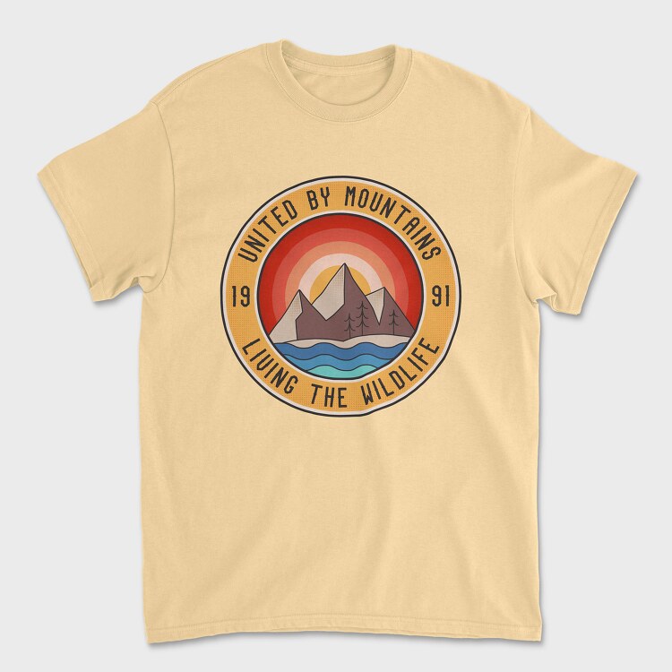 United by Mountains, Tricou Barbati (Unisex)