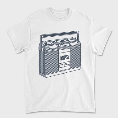 Tricou Barbati (Unisex), Vintage Audio Illustration 1