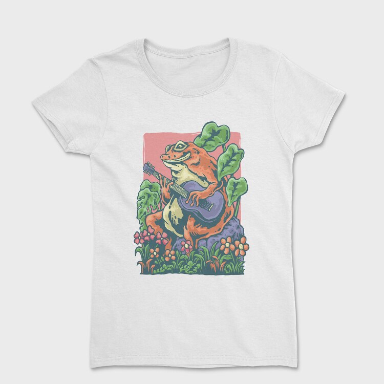 Vintage Frog Guitar, Tricou Femei