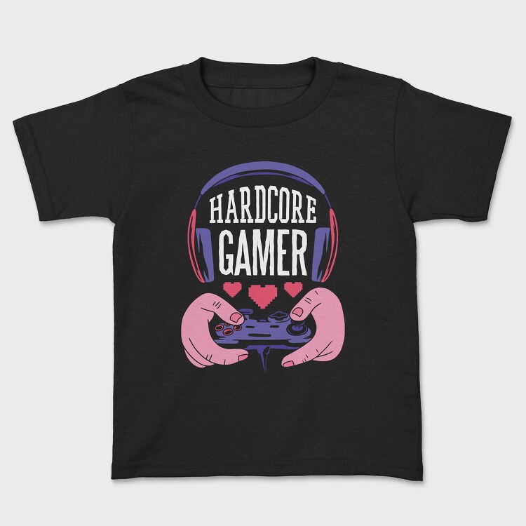 Tricou Copii, Hardcore Gamer