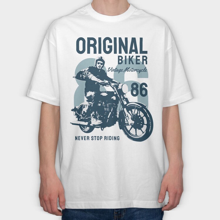 Original Biker 86, Tricou Oversize Barbati (Unisex)
