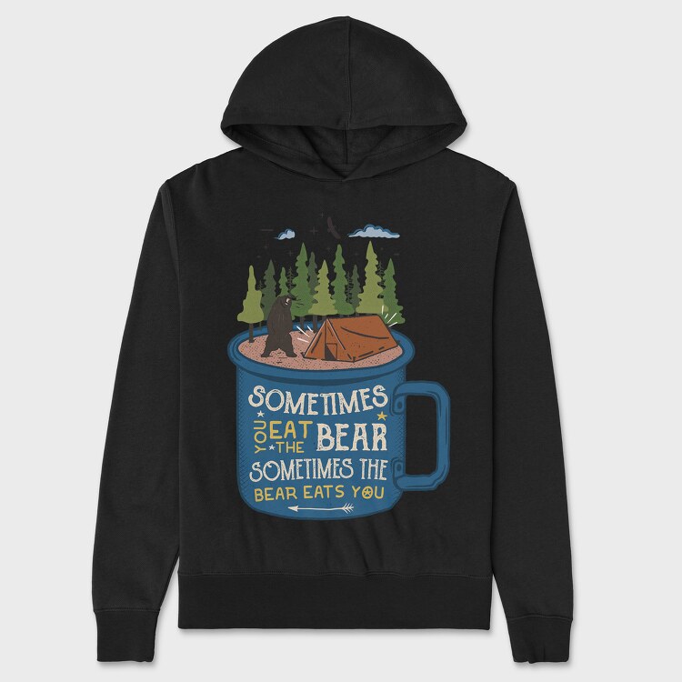 Bear Eats You, Hanorac Oversize Barbati (Unisex)