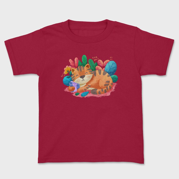 Watercolor Cat, Tricou Copii