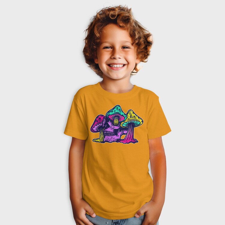 Skull and Smurf Rough Texture Illustrations, Tricou Copii