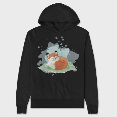 Watercolor Fox, Hanorac Oversize Barbati (Unisex)