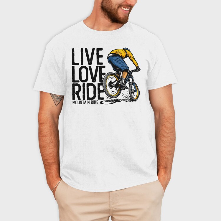 Live Love Ride, Tricou Barbati (Unisex)