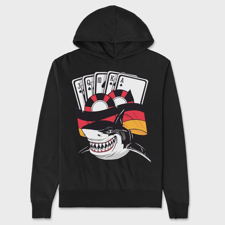 Poker Shark, Hanorac Oversize Barbati (Unisex)