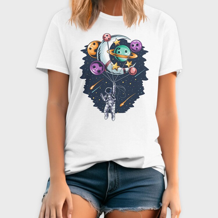 Space Bowling Astronaut, Tricou Barbati (Unisex)