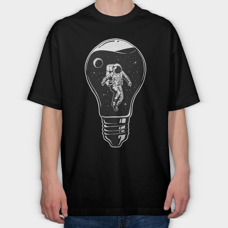 Space Bulb Idea, Tricou Oversize Barbati (Unisex)